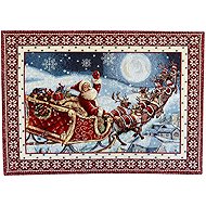Home of Christmas Christmas placemat with motif 35 × 45 cm, Santa on a sleigh - Placemat