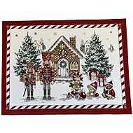 Home of Christmas Christmas jacquard placemat 35 × 45 cm, Gingerbread house - Placemat
