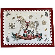 Home of Christmas Christmas jacquard placemat 35 × 45 cm, Rocking Horse - Placemat