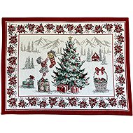 Home of Christmas Christmas jacquard placemat 35 × 45 cm, Decorating the tree - Placemat