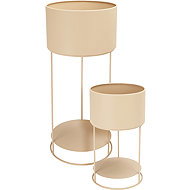 Trends 4 You 2 metal flower stands Omee, beige - Flower Stand