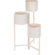 Trends 4 You Loft stand VIKO for 3 pots, metal, white - Flower Stand
