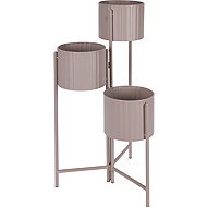 Trends 4 You Loft stand Viko for 3 pots, metal, taupe - Flower Stand