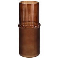 Home Styling Collection Glass vase MATTE, diameter 10,8 × 25 cm, brown - Vase