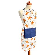 HOME ELEMENTS Kitchen apron 60 × 80 cm, Gingerbread white - Apron