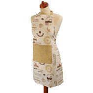 HOME ELEMENTS Kitchen apron 60 × 80 cm, Coffee motif - Apron