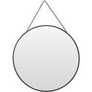 Home Styling Collection Round wall mirror in black frame, diameter 29 cm - Mirror