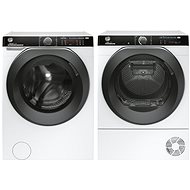 HOOVER HWP4 37AMBC/1-S + HOOVER NDP4 H7A2TCBEX-S - Washer Dryer Set