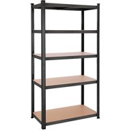 Houseland Wera 100 × 200 cm, black - Shelving Unit