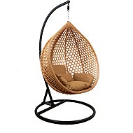 HOUSELAND Hanging armchair Bliss XL beige - Hanging Chair