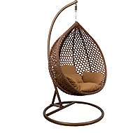 HOUSELAND Hanging armchair Bliss XL, brown - Hanging Chair