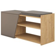 Houseland Fiona oak sapphire/mocha - Shoe Rack