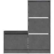 Houseland Shoe rack with bench Dude retro grey - Shoe Rack