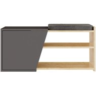 Houseland Fiona oak sapphire/anthracite - Shoe Rack