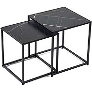 House 5 Lontras Coffee Table, Set of 2, Black - Coffee Table
