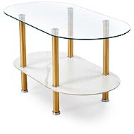 Halmar Ducat Coffee Table, Marble / Gold - Coffee Table