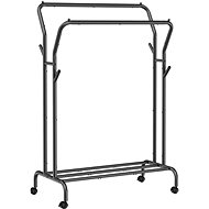 Houseland Mobile clothes rack Juraj, black - Clothes Hanger
