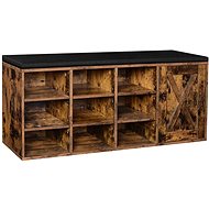 Houseland Vasagle Dima, brown - black - Shoe Rack
