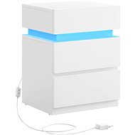 Houseland Defro with LED lighting white - Night Stand