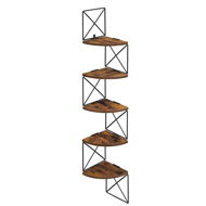 Houseland Vasagle Raplho corner wall shelf, brown/black - Shelf