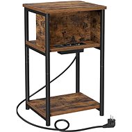 Houseland Storage table with drawer Vasagle Pranky brown/black - Side Table