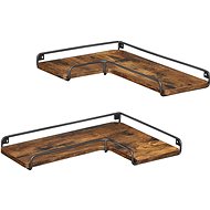 Houseland Set of corner shelves Vasagle Primino 2 pcs brown - Shelf