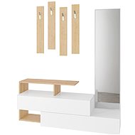 Houseland Ramda white \ natural oak - Hall Set