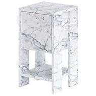 Houseland Bedside table Ema marble Carrara - Night Stand