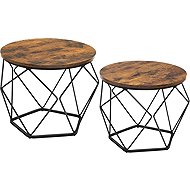 Songmics Set of 2 Storage Tables Vasagle Elezi, brown / black - Side Table