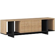 Houseland Zitano natural oak/black - TV Table