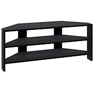 Houseland Thales TV corner table, black oak - TV Table