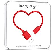 Happy Plugs Micro-USB to USB Charge/Sync Red - Data Cable