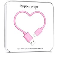 Happy Plugs Micro-USB to USB Charge/Sync Pink - Data Cable