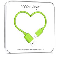 Happy Plugs Micro-USB to USB Charge/Sync Green - Data Cable