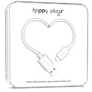 Happy Plugs Micro-USB to USB Charge/Sync White - Data Cable