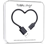 Happy Plugs Micro-USB to USB Charge/Sync Black - Data Cable