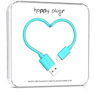 Happy Plugs Micro-USB to USB Charge/Sync Turquoise - Data Cable