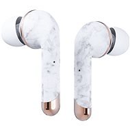 Happy Plugs Air 1 Plus In-Ear, White Marble - Wireless Headphones