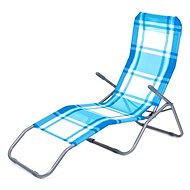 HAPPY GREEN Beach lounger, blue cube - Garden Lounger