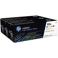 HP TONER CARTRIDGE 305A C/Y/M TRIPLE PACK - Printer Toner