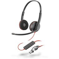 HP Poly Blackwire 3220 + USB-C/A adapter - Headphones