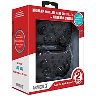 Armor3 NuChamp Wireless Controller Pack for Nintendo Switch (2in1) (Matte Black, Black) - Gamepad