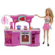 Barbie kuchyň s panenkou - Doll