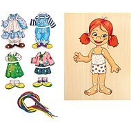 Woody - Šnurovacia šatníková skriňa - Dievčatko - Didaktická hračka