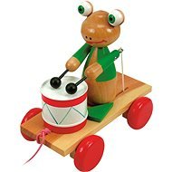 Woody Pull-Frosch mit Trommel - Nachziehspielzeug