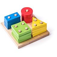 Woody Steckspiel mit geometrischen Formen aus Holz - Lernspielzeug