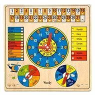 Pädagogisches Spielzeug Woody Kalender mit Uhr und Barometer - Lernspielzeug