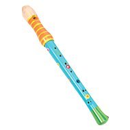 Woody Flute - Blue with beads - Musical Toy