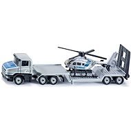 SIKU Blister - Trailer Truck with a Helicopter - Metal Model