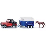 Siku Blister – Jeep s prívesom a koňom - Kovový model